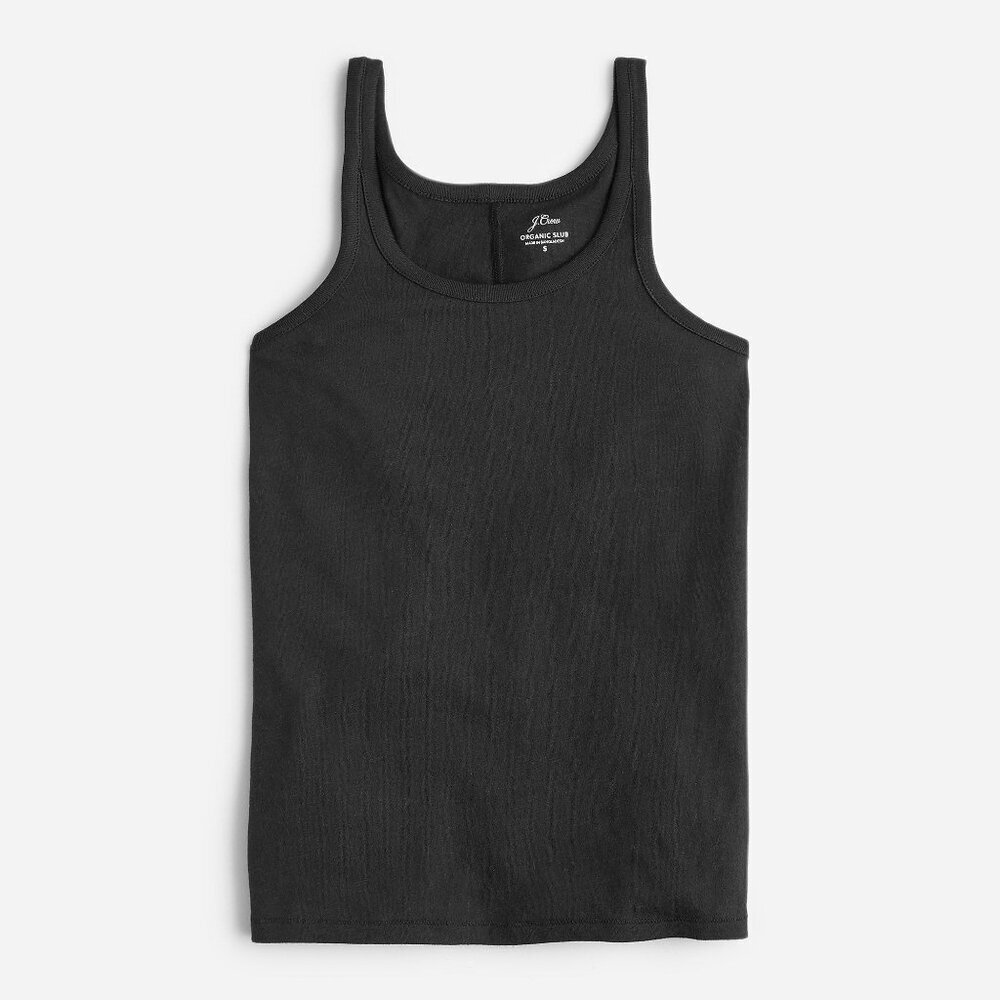 J.Crew Scoopneck Black Tank Top Organic Cotton S